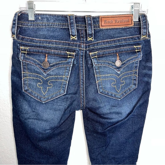 Rock Revival Jeans Women 26 Skinny Solid 31” L CL - Picture 3 of 8